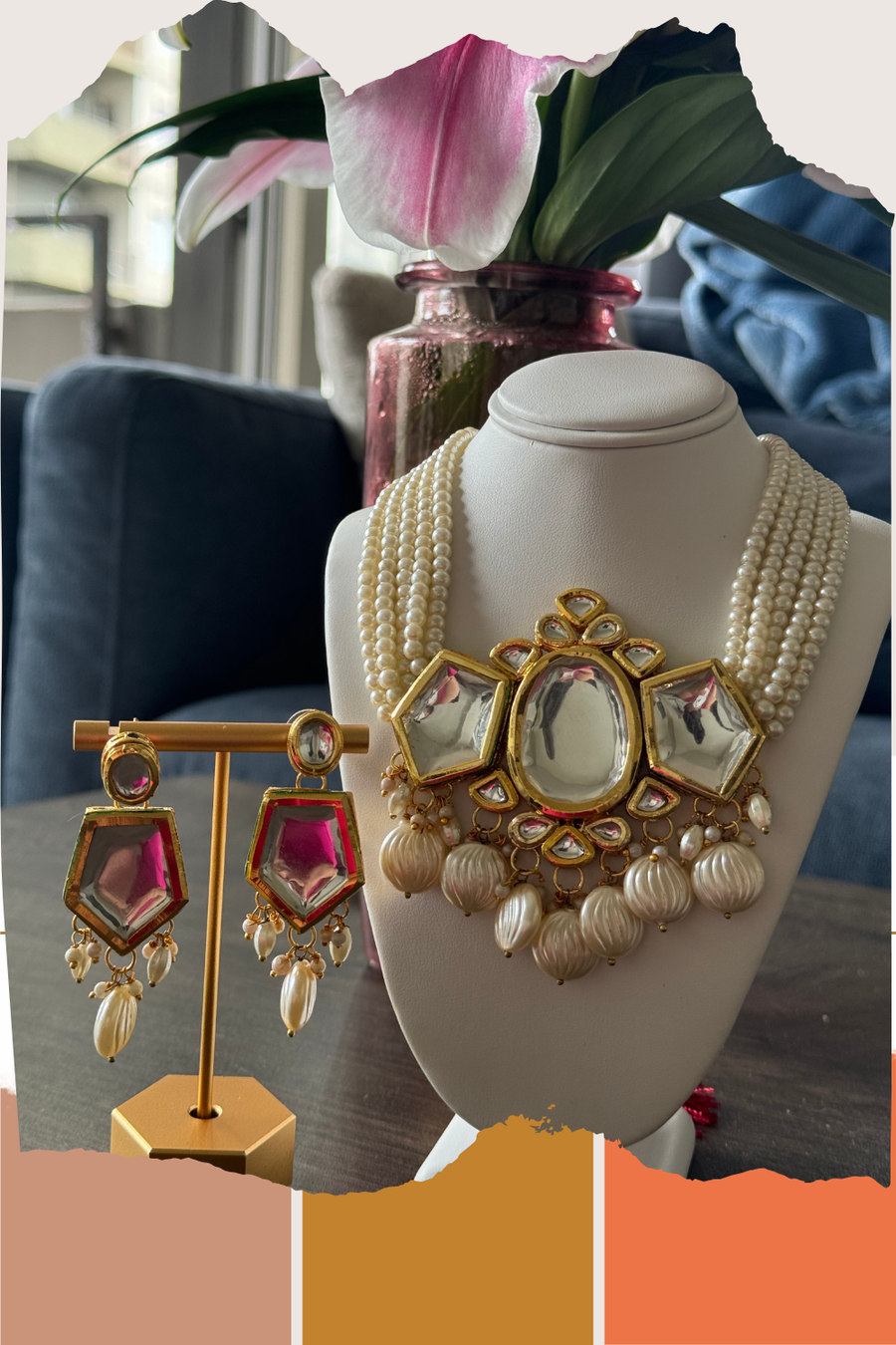 Pearl Maala Kundan Elegance